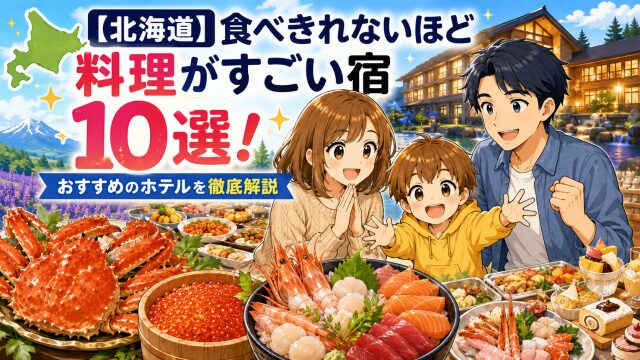 【北海道】食べきれないほど料理がすごい宿10選！おすすめのホテルを徹底解説